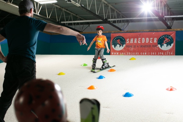 Child skiing confidently at Shredder Wheat Ridge